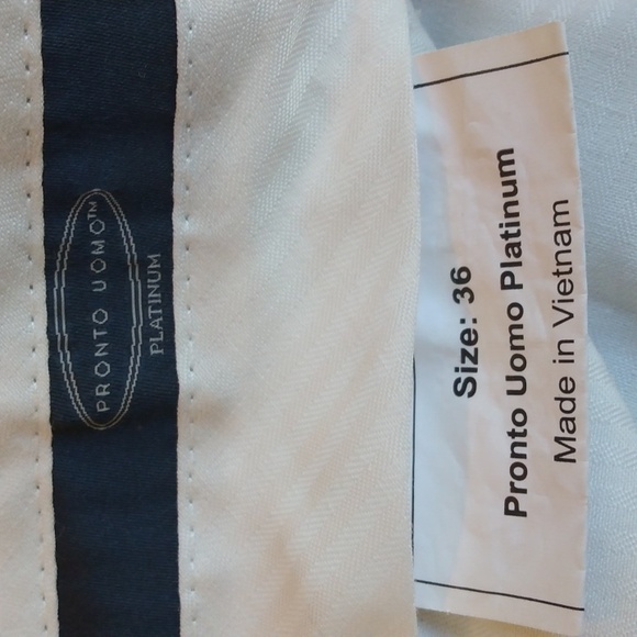 Pronto Uomo Platinum Tan Linen Summer/Beach Pants  36 - 30 - Picture 9 of 13
